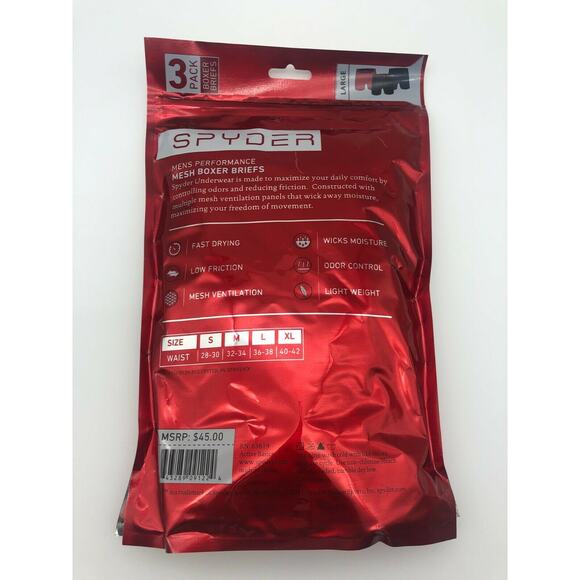 Spyder Performance Mesh Men's Boxer Briefs 3 Pack Size XL - Picture 11 of 11